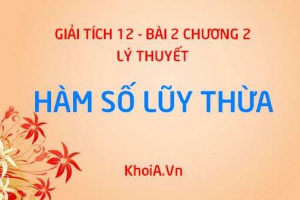 Hàm số lũy thừa là gì? Cách tính đạo hàm của hàm số lũy thừa và khảo sát hàm số lũy thừa - Toán 12 bài 2